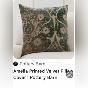 Pottery Barn Amelia Velvet Pillow Cover 22 x 22